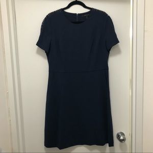 BCBG Navy Dress With Shoulder Cutouts